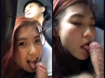 Đang lái xe mà em cứ chồm qua bú cặc